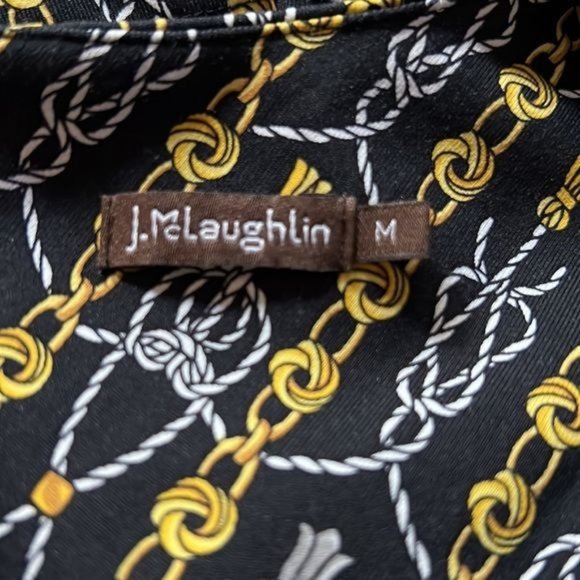 J. McLaughlin Rope Tassel Knot Chain Catalyst Dress Women's Size Medium Catalina - Picture 9 of 14